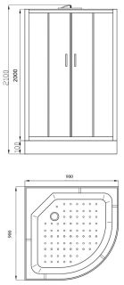Душевая кабина Parly Classic 90x90см EC931